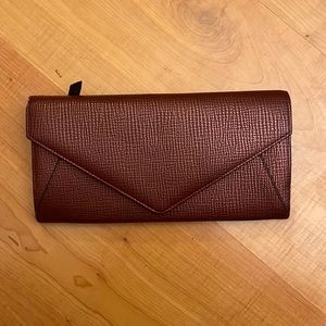Vintage Neiman Marcus Envelope Wallet - Red Burgundy